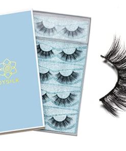 DYSILK Eyelashes False Lashes - Mink Lashes 5 Pairs 6D Fake Eye Lashes Natural Look - Wispy Eyelashes Strip Lash Faux Mink Lashes False Eyelashes Extensions Kit | 001-15mm