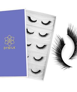 DYSILK Lash Extension Strip Eyelashes - 5 Pairs 6D Lashes Fox Eye Mink Eyelashes - False Lashes Reusable Fake Eyelashes Mink Wispy Lashes Natural Look | Winged 7mm-17mm