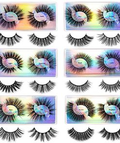 DYSILK Mink Lashes False Eyelashes - 12 Pairs Lashes 12 Styles Mixed Lash Extension - False Lashes D Curl Eyelash Clusters Wispy Lashes Natural Look Fluffy Fake Lashes Pack